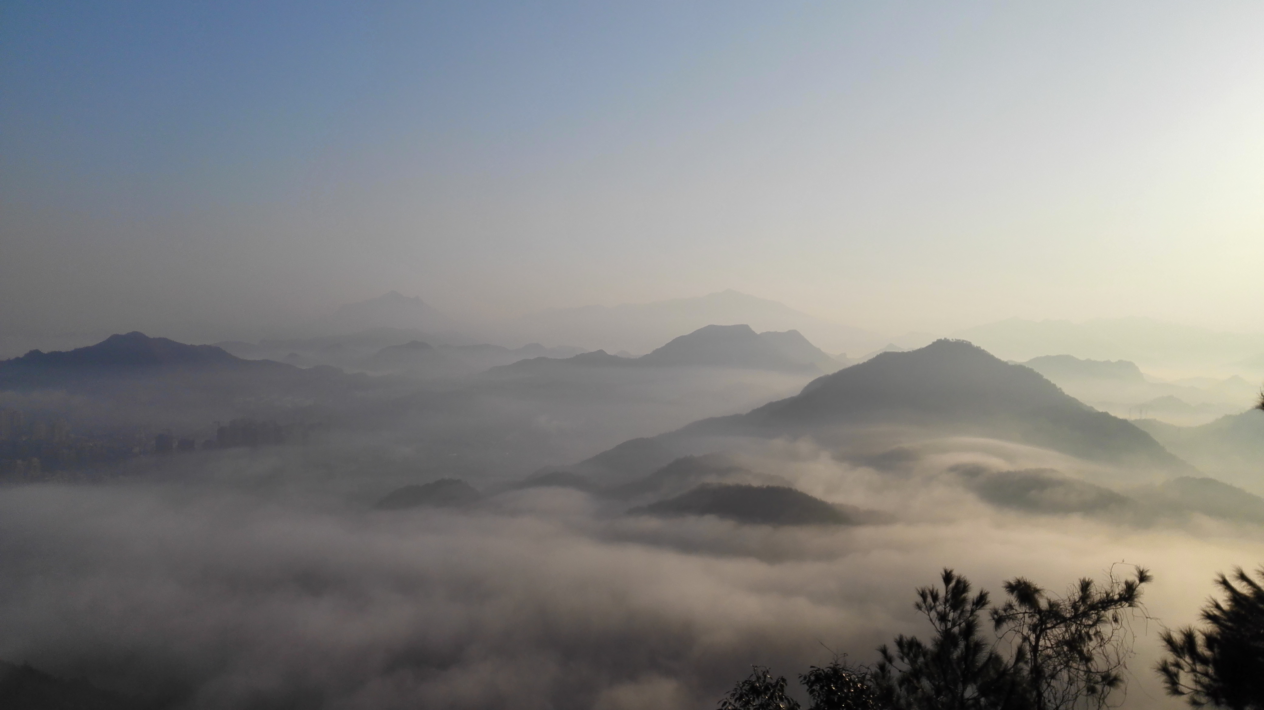 View of a Chinese mountain range