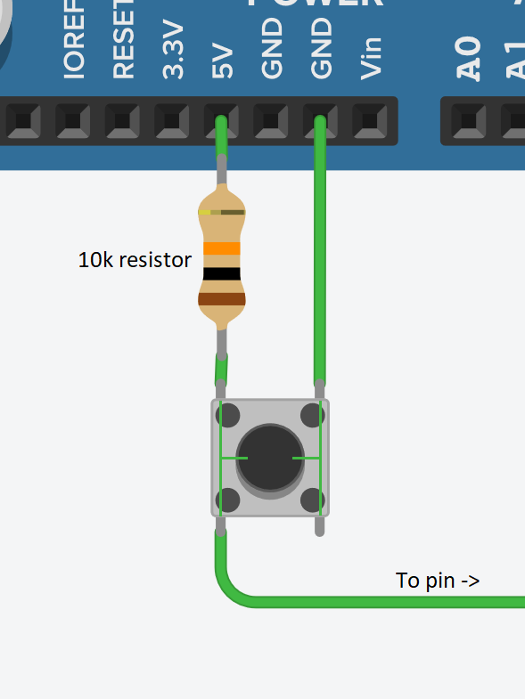 Pull up resistor connection