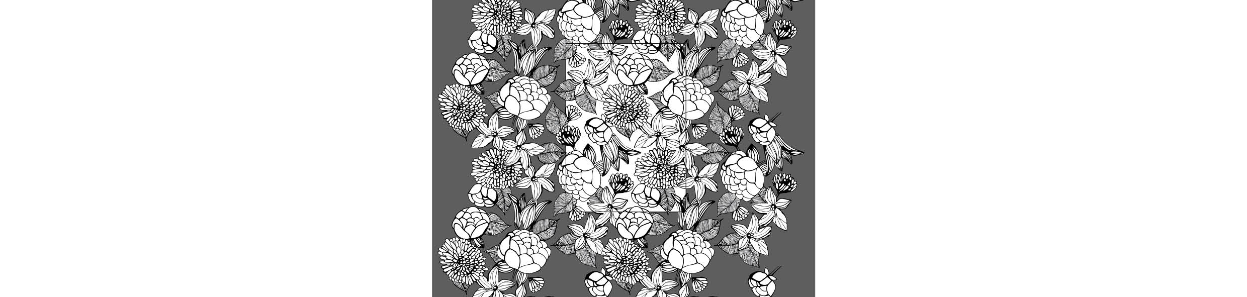 Pattern design with some elements arranged approx. in repeat in Adobe Illustrator