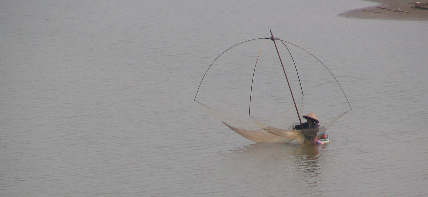 Fisher in the Mekong River