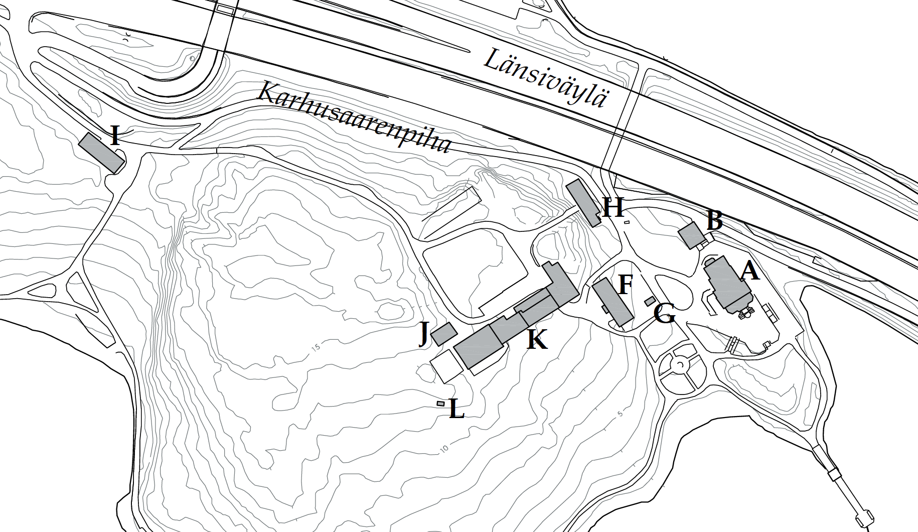 Site plan of the buildings
