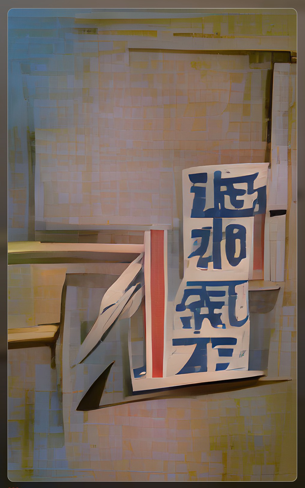 Picture is mostly just to get attention. AI generated image of "really important"-sign in Japanese Ukiyoe-style 