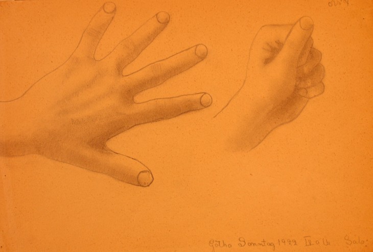 20-luvun oppilastyö: käsi