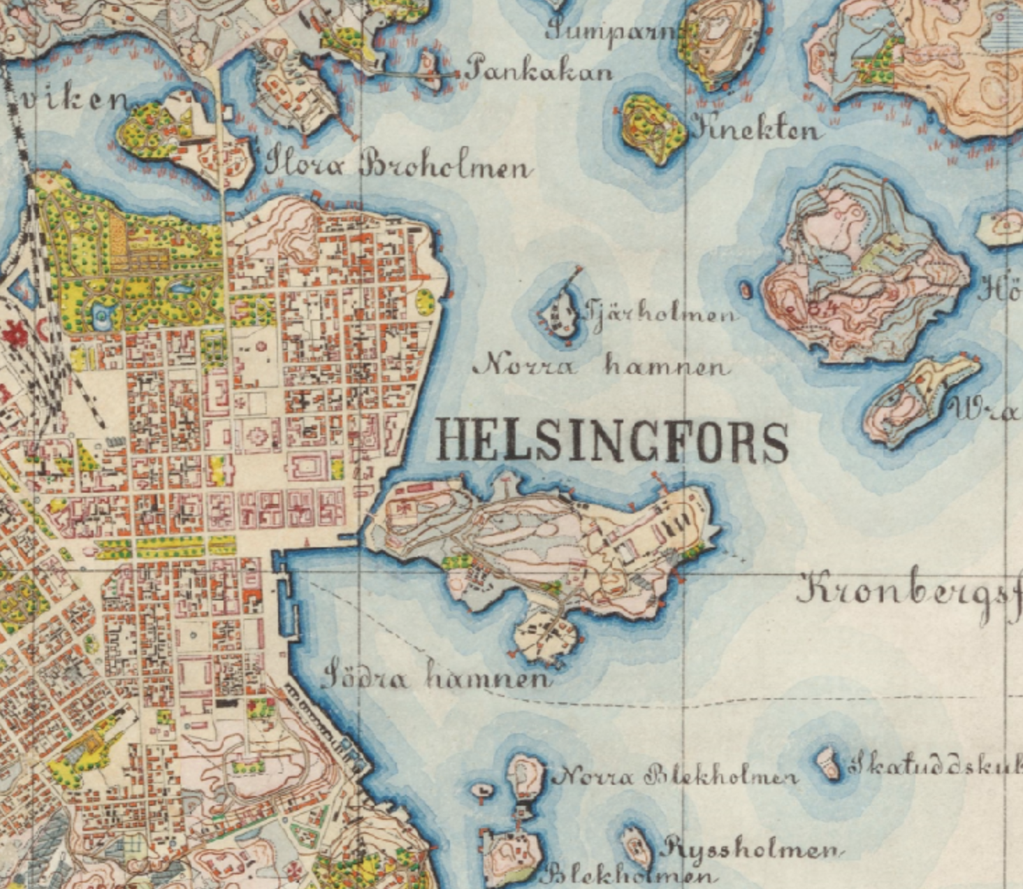 Location on Senat's map 1870-1907, Kansallisarkisto