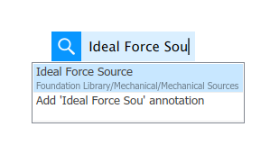 How to find Ideal Force Source block