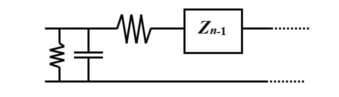 Reduced transmission line of Figure 9.27.